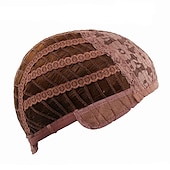 abordables perruque plus âgée-Perruque Synthétique Bouclé Partie libre Perruque Court Or clair Cheveux Synthétiques 8 pouce Femme Design à la mode Homme Synthétique Blond