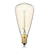 olcso Hagyományos izzók-4db 40w-os Edison vintage izzólámpa szabályozható e14 st48 kandeláber ketrec izzószál borostyán meleg fehér világítótesthez 220-240V