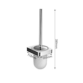 cheap Toilet Brush Holder-Toilet Brush Set Include Toilet Brush and Toilet Brush Holder New Design Brass for Bathroom Decoration Wall Mounted Chrome 1pc