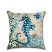 cheap Animal Style-1pc Throw Pillow Cover Ocean Tutle Animal Zipper Traditional Classic Outdoor Cushion for Sofa Couch Bed Chair