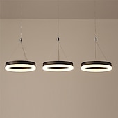 tanie Projekt pierścienia i okręgu-3 światła 20 cm Wielodcień / Regulowany Żyrandol Aluminium Akryl Koło Malowane Wykończenia LED / Nowoczesne 110-120 V / 220-240 V