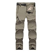 cheap Trousers &amp; Shorts-Men&#039;s Hiking Pants Trousers Summer Outdoor Regular Fit Waterproof Breathable Quick Dry Stretchy Pants / Trousers Bottoms Elastic Waist Dark Grey Black Elastane Camping / Hiking Hunting Fishing M L XL