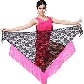 cheap Latin Dancewear-Latin Dance Skirts Fringed Tassel Women&#039;s Training Performance Lace