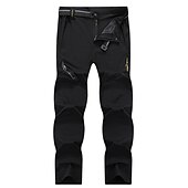 cheap Trousers &amp; Shorts-Men&#039;s Hiking Pants Trousers Summer Outdoor Regular Fit Waterproof Breathable Quick Dry Stretchy Pants / Trousers Bottoms Elastic Waist Dark Grey Black Elastane Camping / Hiking Hunting Fishing M L XL