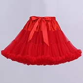 baratos Trajes Femininos-Vestido clássico de bailarina lolita dos anos 1950 para férias, com anágua, saia de aro, tutu, crinolina, fantasia feminina ou infantil vintage para apresentações, casamentos e festas, estilo princesa, com anágua de tule.