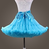 baratos Trajes Femininos-Vestido clássico de bailarina lolita dos anos 1950 para férias, com anágua, saia de aro, tutu, crinolina, fantasia feminina ou infantil vintage para apresentações, casamentos e festas, estilo princesa, com anágua de tule.