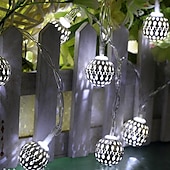 halpa Ramadanin koristevalot-tyylikäs hääjuhlavastaanotto ramadan eid marokkolainen metallinauha valot usb tai aa paristokäyttöinen - 10-50 lediä vedenpitävä ulkopuutarha kodin sisustus