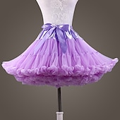 baratos Trajes Femininos-Vestido clássico de bailarina lolita dos anos 1950 para férias, com anágua, saia de aro, tutu, crinolina, fantasia feminina ou infantil vintage para apresentações, casamentos e festas, estilo princesa, com anágua de tule.