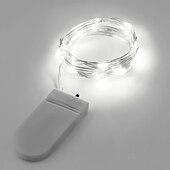 お買い得  電池式-3mストリングライト30LED1個ウォームホワイトホワイトマルチカラー防水パーティー装飾電池駆動