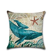 cheap Animal Style-1pc Throw Pillow Cover Ocean Tutle Animal Zipper Traditional Classic Outdoor Cushion for Sofa Couch Bed Chair