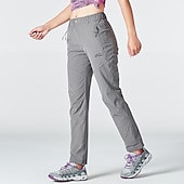 halpa Housut ja shortsit-Naisten Vaellushousut Kesä Ulko- Hengittävä Vedenkestävä Nopea kuivuminen Kevyt Housut Alaosat Joustava vyötärö Vetoketjullinen tasku Violetti Musta Spandex Metsästys Kalastus Kiipeily M L XL XXL XXXL