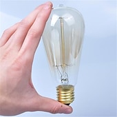 cheap Incandescent Bulbs-1pc 40 W E26 / E27 ST64 Warm White 2300 k Retro / Dimmable / Decorative Incandescent Vintage Edison Light Bulb 220-240 V