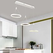 economico Luci Isola cucina-3 luci 30 cm multi-tonalità / lampadario regolabile alluminio acrilico cerchio finiture verniciate led / moderno 110-120v / 220-240v