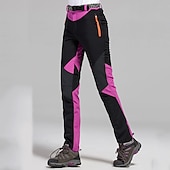 cheap Bottoms-Women&#039;s Hiking Pants Trousers Fleece Lined Pants Softshell Pants Winter Outdoor Waterproof Windproof Thermal Warm Elastic Waist Fashion Bottoms Blue Red Skiing Camping Ski / Snowboard