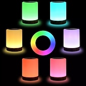 abordables Veilleuses pour chambre d&#039;enfant-1pc usb 5v veilleuse nuit lumière tactile lampe pour chambres salon table portable lampes de chevet avec batterie interne rechargeable dimmable 2800k-3100k lumière blanche chaude couleur changeant