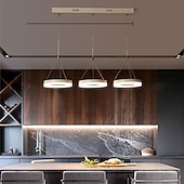 tanie Projekt pierścienia i okręgu-3 światła 20 cm Wielodcień / Regulowany Żyrandol Aluminium Akryl Koło Malowane Wykończenia LED / Nowoczesne 110-120 V / 220-240 V