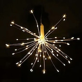 economico Striscie luci a batteria-led starburst scintillio luci fai da te esterno impermeabile luci stringa fata 8 modalità con telecomando per la festa di nozze natale arredamento camera da letto 4 confezioni 2 confezioni 1