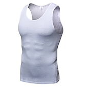 levne Tílka na cvičení-Pánské Tílko do tělocvičny Tílko do posilovny Kompresní tílko Základní vrstva Sportovní Jednobarevné Spandex Rychleschnoucí Yumuşak Prodyšné Běhání Výcivk Kulturistika sportovní oblečení Sportovn