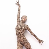 olcso Mintás-Zentai öltöny Szerepjáték Jelmezek Cicaruha Állatminta Farsangi jelmez Overall Női Szerepjáték Szexi jelmez Mindszentek napja Leopárd minta Lycra spandex Ruha mert Mindszentek napja Álarcos mulatság