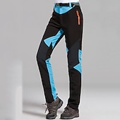 cheap Bottoms-Women&#039;s Hiking Pants Trousers Fleece Lined Pants Softshell Pants Winter Outdoor Waterproof Windproof Thermal Warm Elastic Waist Fashion Bottoms Blue Red Skiing Camping Ski / Snowboard