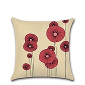 economico stile floreale e vegetale-fodera per cuscino 1pc morbido decorativo quadrato fodera per cuscino federa federa per divano camera da letto di qualità superiore lavabile in lavatrice confezione da 1 cuscino in finto lino esterno