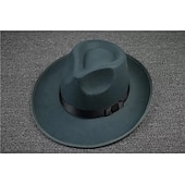 economico Cappelli per feste-berretto Copricapo Tweed Misto lana Cappelli da pescatore Cappello Fedora Matrimonio Occasioni speciali Coppa di Melbourne cocktail Astco reale Con Nastro Nero-rossoCubanHee Copricapo Copricapo