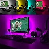 cheap Remote Control-LED Light Strips 2M USB Flexible Tiktok Lights TV Backlight 60LED 10mm Waterproof Multi-color TV Backlight with Infrared Remote Controller Halloween TV Computer Background