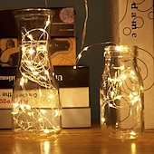 economico Striscie luci a batteria-2 m led luci stringa fata 100 pz 20 led luci filo di rame multi colore per la decorazione del regalo della camera da letto del partito di festa di nozze