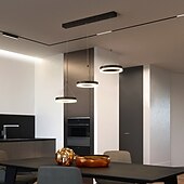 tanie Projekt pierścienia i okręgu-3 światła 20 cm Wielodcień / Regulowany Żyrandol Aluminium Akryl Koło Malowane Wykończenia LED / Nowoczesne 110-120 V / 220-240 V