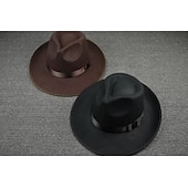 economico Cappelli per feste-berretto Copricapo Tweed Misto lana Cappelli da pescatore Cappello Fedora Matrimonio Occasioni speciali Coppa di Melbourne cocktail Astco reale Con Nastro Nero-rossoCubanHee Copricapo Copricapo