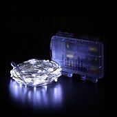 abordables Guirlandes lumineuses à piles-Guirlande lumineuse de 10 m 100 leds 1 télécommande 13 touches 1 pc blanc chaud blanc multicolore étanche créatif cuttable aa alimenté par piles