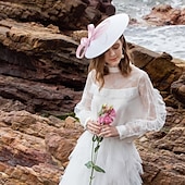 cheap Fascinators-Women&#039;s Fascinators Pillbox Hat Cap Weddings Straw Fedora Vintage Sinamay Base Hats for Kentucky Tea Party Horse Race Ladies Day Headpiece dress to impress Race Day Dress