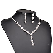 baratos Conjuntos de Jóias-Conjunto de Jóias Pulseira For Mulheres Cristal Pérola Festa Casamento Presente Liga / Colar com Pérolas / Noivado / namorados