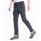 cheap Trousers &amp; Shorts-Men&#039;s Hiking Pants Trousers Summer Outdoor Regular Fit Waterproof Breathable Quick Dry Stretchy Pants / Trousers Bottoms Elastic Waist Dark Grey Black Elastane Camping / Hiking Hunting Fishing M L XL