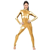 cheap Glossy-Zentai Suits Cosplay Costume Catsuit Motorcycle Girl Carnival Costume Full Body Suit Men&#039;s Women&#039;s Sex Sexy Costume Solid Colored Spandex Latex Costume for Halloween Adults&#039;