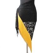cheap Latin Dancewear-Latin Dance Skirts Fringed Tassel Women&#039;s Training Performance Lace