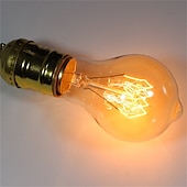 abordables Ampoules incandescentes-Lot de 4 ampoules Edison vintage 40 W E26/E27 A60 (A19), à intensité variable, blanc chaud 2300 K, décoratives rétro 220-240 V