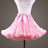 baratos Trajes Femininos-Vestido clássico de bailarina lolita dos anos 1950 para férias, com anágua, saia de aro, tutu, crinolina, fantasia feminina ou infantil vintage para apresentações, casamentos e festas, estilo princesa, com anágua de tule.