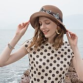 preiswerte Partyhut-Polyester Strohhüte mit Stickerei 1 Stück Alltag / Freizeitskleidung Kopfschmuck