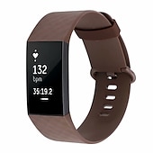 billiga Fitbit klockband-Klockarmband för Fitbit Charge 4 / Charge 3 / Charge 3 SE Silikon Ersättning Rem Mjuk Andningsfunktion Armband