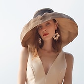 preiswerte Partyhut-Hüte Naturfaser Strohhut Sonnenhut Casual Cocktail Royal Astcot Elegant &amp; Luxuriös Retro Klassisch Mit Bowknot Bändern Kopfbedeckung Kopfbedeckung