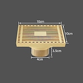 お買い得  排水口用品-床ドレンソリッドブラスブロックヘアフロアレジスター1pc - バスルーム10cm * 10cm
