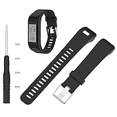 رخيصةأون عصابات ساعات Garmin-حزام إلى جارمين vivosmart HR+ / Approach X10 / X40 سيليكون إستبدال حزام مطاط قابل للتعديل متنفس عصابة الرياضة معصمه