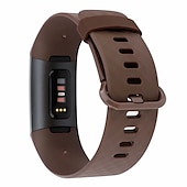 billiga Fitbit klockband-Klockarmband för Fitbit Charge 4 / Charge 3 / Charge 3 SE Silikon Ersättning Rem Mjuk Andningsfunktion Armband