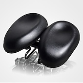 cheap Bikes &amp; Components-Bike Saddle / Bike Seat Ergonomical Dual Pad Adjustable Extra Wide / Extra Large Double Noseless PU Leather High-Density Foam PVC Cycling Road Bike Mountain Bike MTB Black