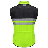cheap Men&#039;s Jackets &amp; Gilets-WOSAWE Men&#039;s Cycling Jersey Cycling Vest Sleeveless Mountain Bike MTB Road Bike Cycling Green Black Dark Blue Bike Vest / Gilet Jersey Windproof Breathable Lightweight Reflective Strips Back Pocket