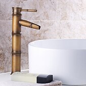 preiswerte Klassisch-Waschbecken Wasserhahn - klassischer antiker Messing-Centerset Einhand-Einloch-Badarmaturen