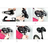 cheap Bikes &amp; Components-Bike Saddle / Bike Seat Ergonomical Dual Pad Adjustable Extra Wide / Extra Large Double Noseless PU Leather High-Density Foam PVC Cycling Road Bike Mountain Bike MTB Black