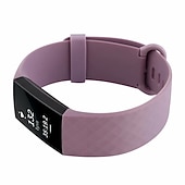 billiga Fitbit klockband-Klockarmband för Fitbit Charge 4 / Charge 3 / Charge 3 SE Silikon Ersättning Rem Mjuk Andningsfunktion Armband