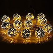 halpa Ramadanin koristevalot-tyylikäs hääjuhlavastaanotto ramadan eid marokkolainen metallinauha valot usb tai aa paristokäyttöinen - 10-50 lediä vedenpitävä ulkopuutarha kodin sisustus